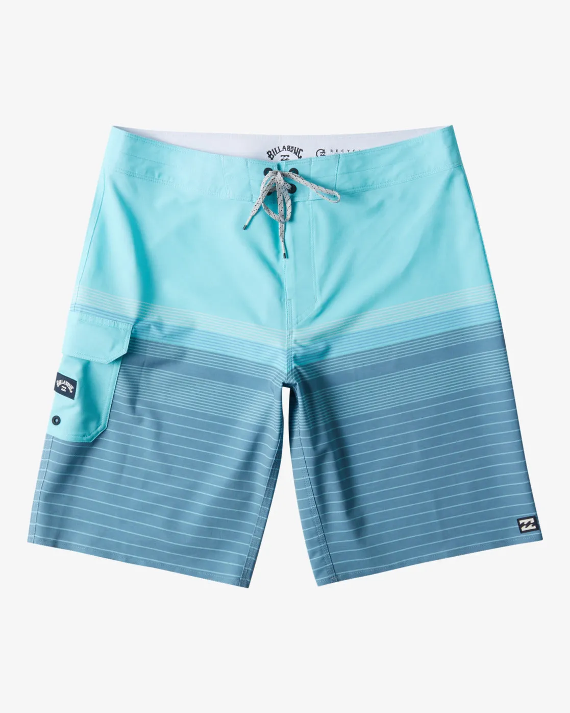 All Day Heather Stripe Pro 20" Boardshorts - Bay Blue