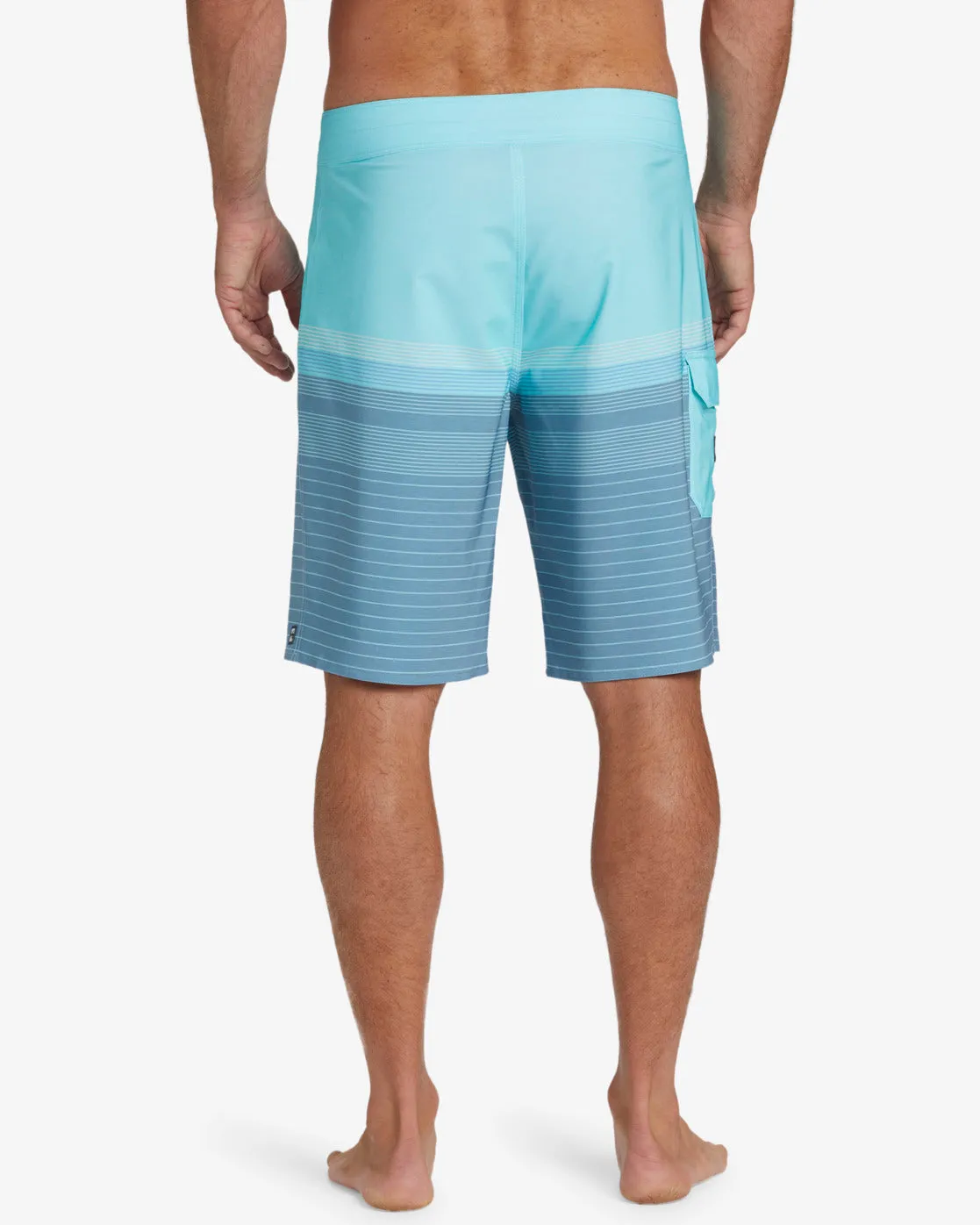 All Day Heather Stripe Pro 20" Boardshorts - Bay Blue