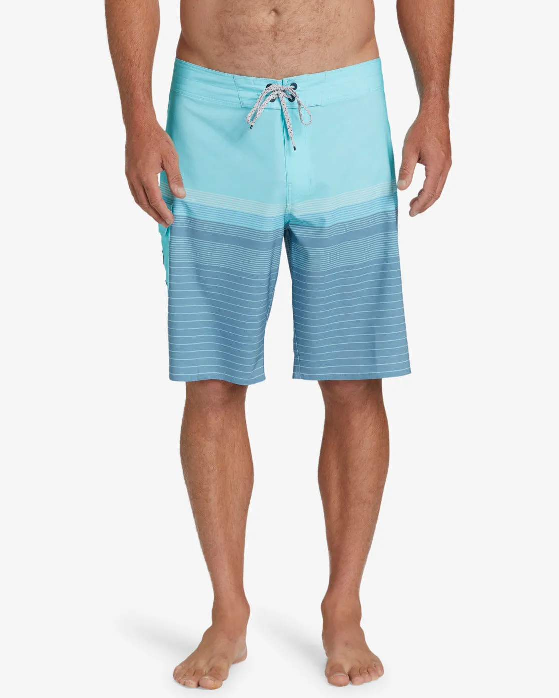 All Day Heather Stripe Pro 20" Boardshorts - Bay Blue