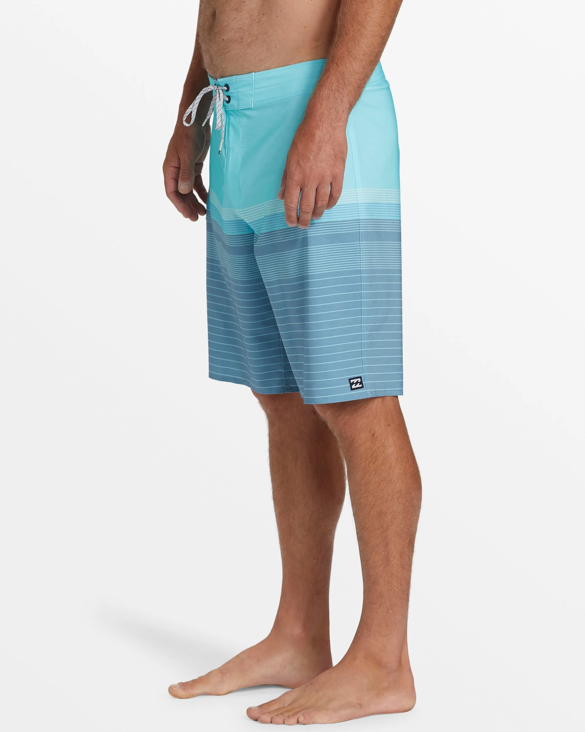 All Day Heather Stripe Pro 20" Boardshorts - Bay Blue