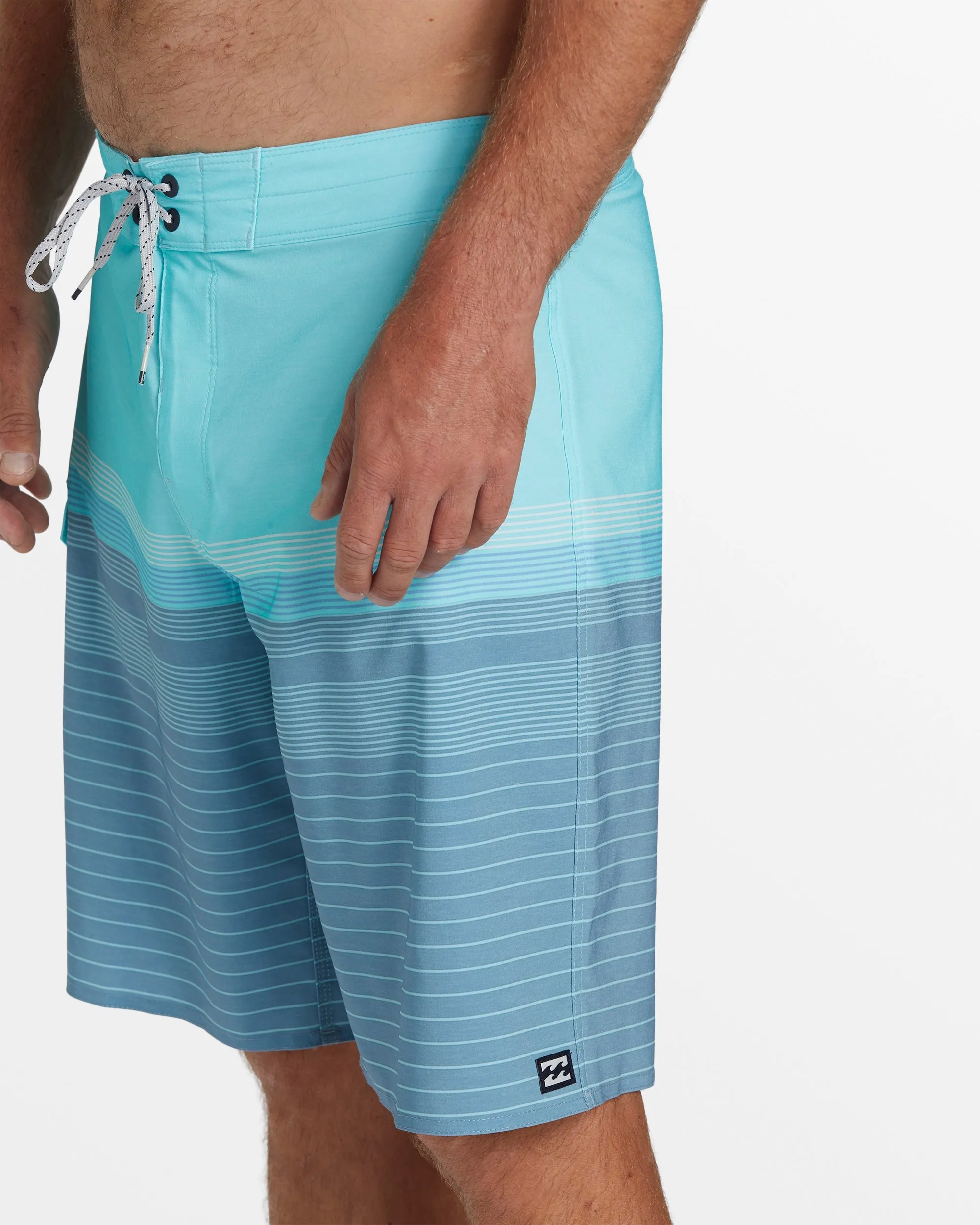 All Day Heather Stripe Pro 20" Boardshorts - Bay Blue