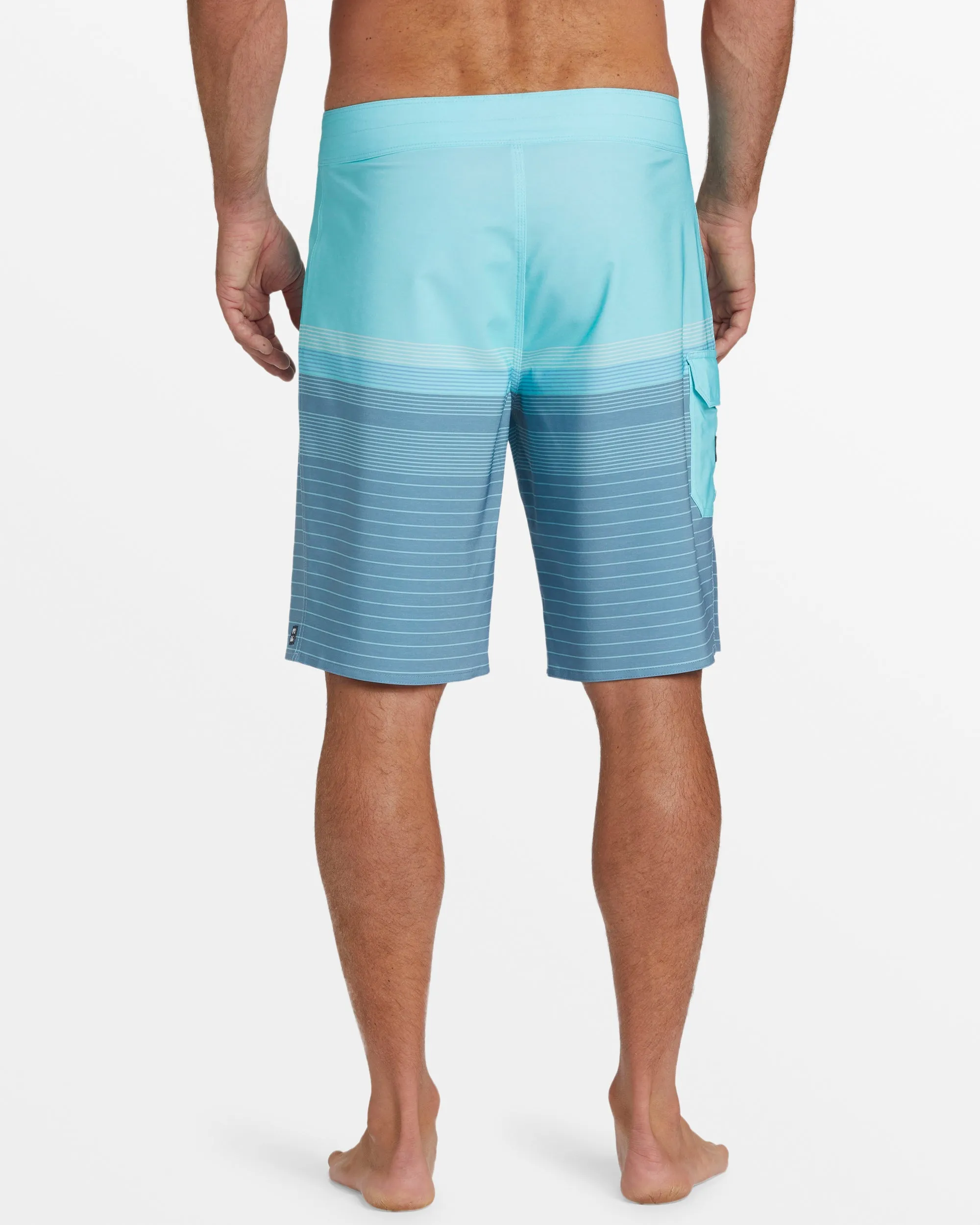 All Day Heather Stripe Pro 20" Boardshorts - Bay Blue