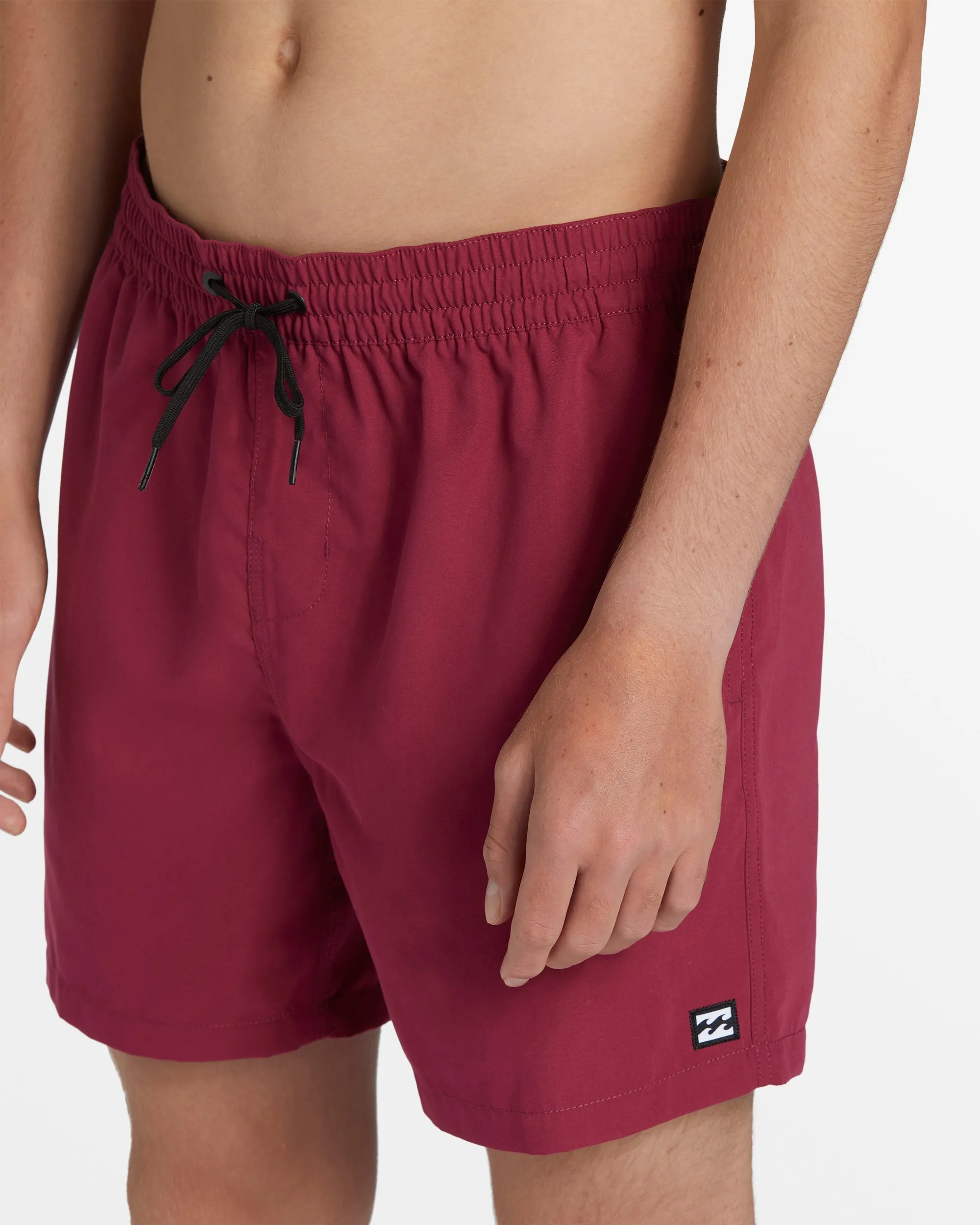 All Day Layback 16" Elastic Waist Shorts - Black Denim