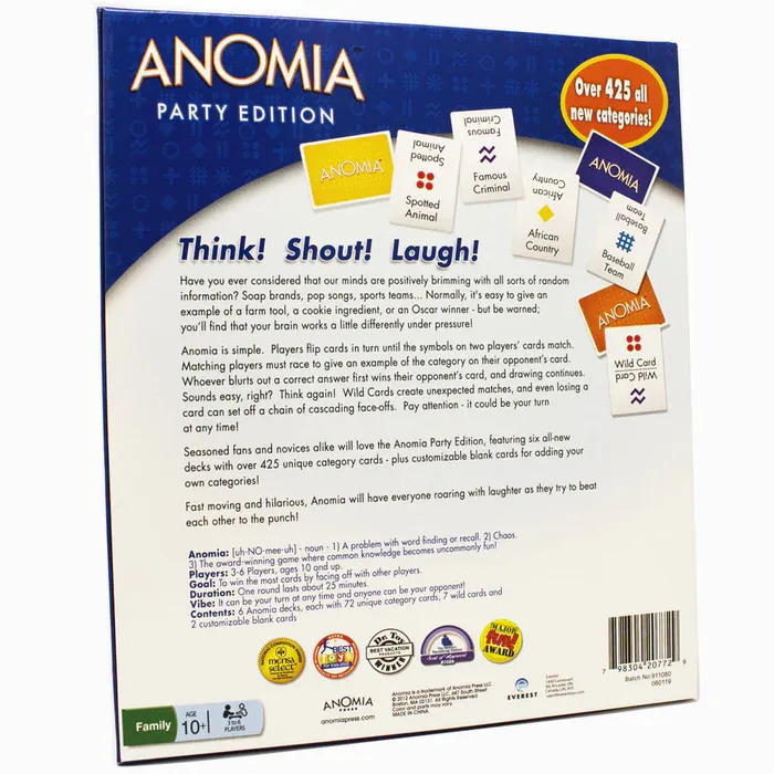 Anomia Card Game: Party Edition