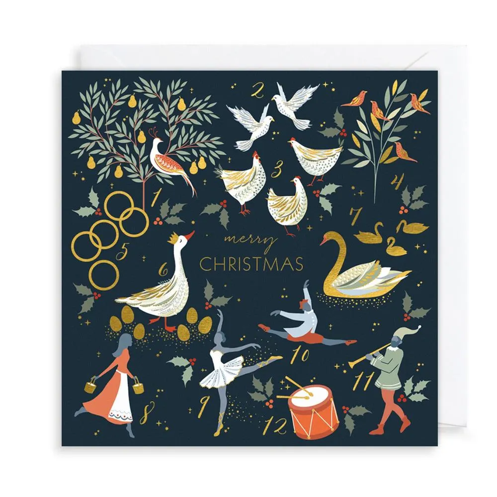 Art File Boxed Christmas Cards 8pk - 12 Days