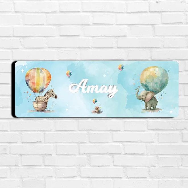 Balloon Safari Name Plate (Petite) (kids)