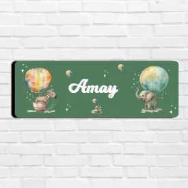Balloon Safari Name Plate (Petite) (kids)