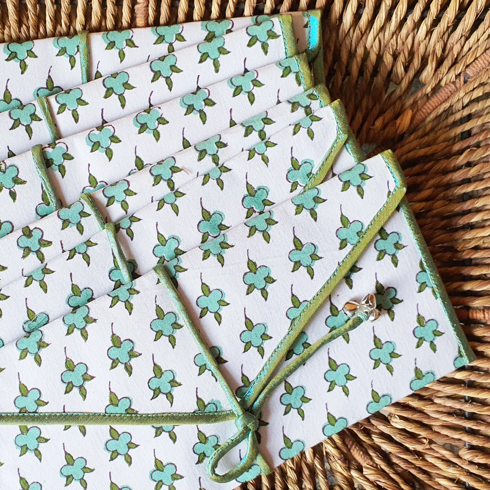 Block Printed Gift Envelopes, Set of 6