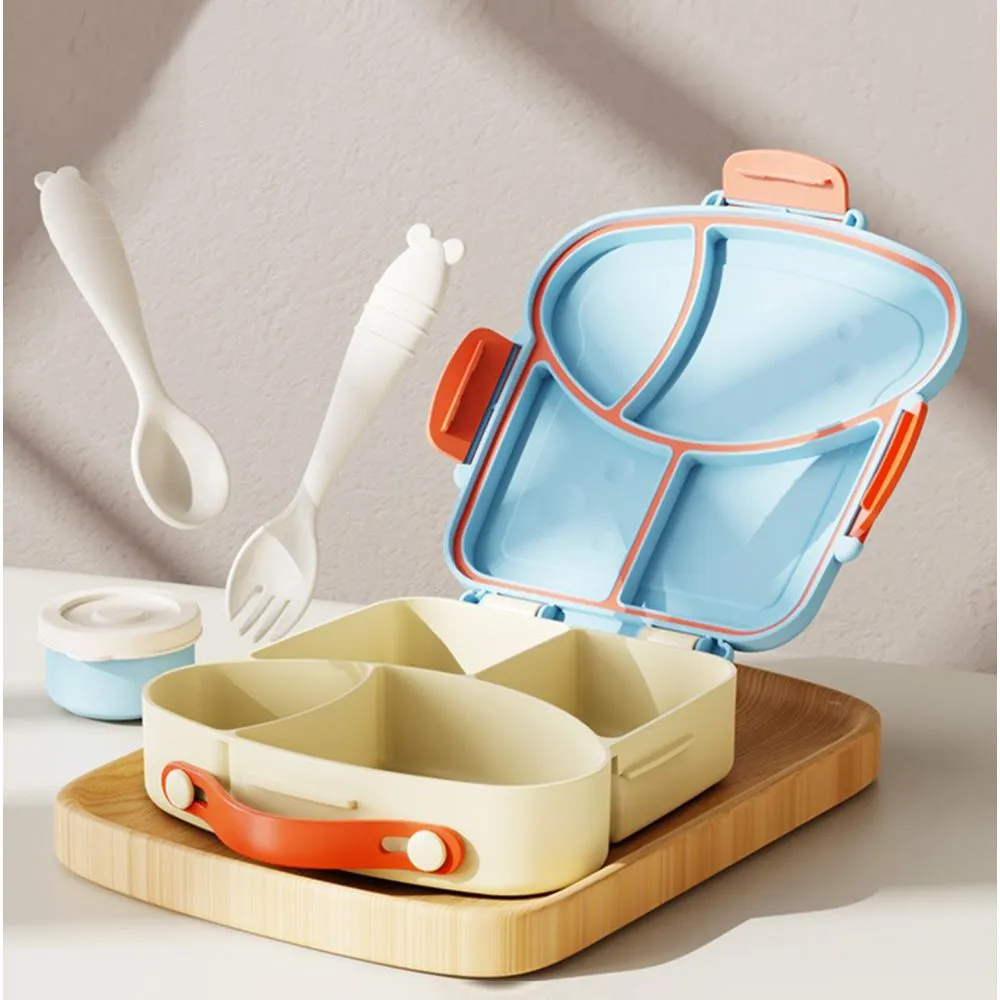 Blue Bread slice Fun themed Kids Lunch Box/ Tiffin