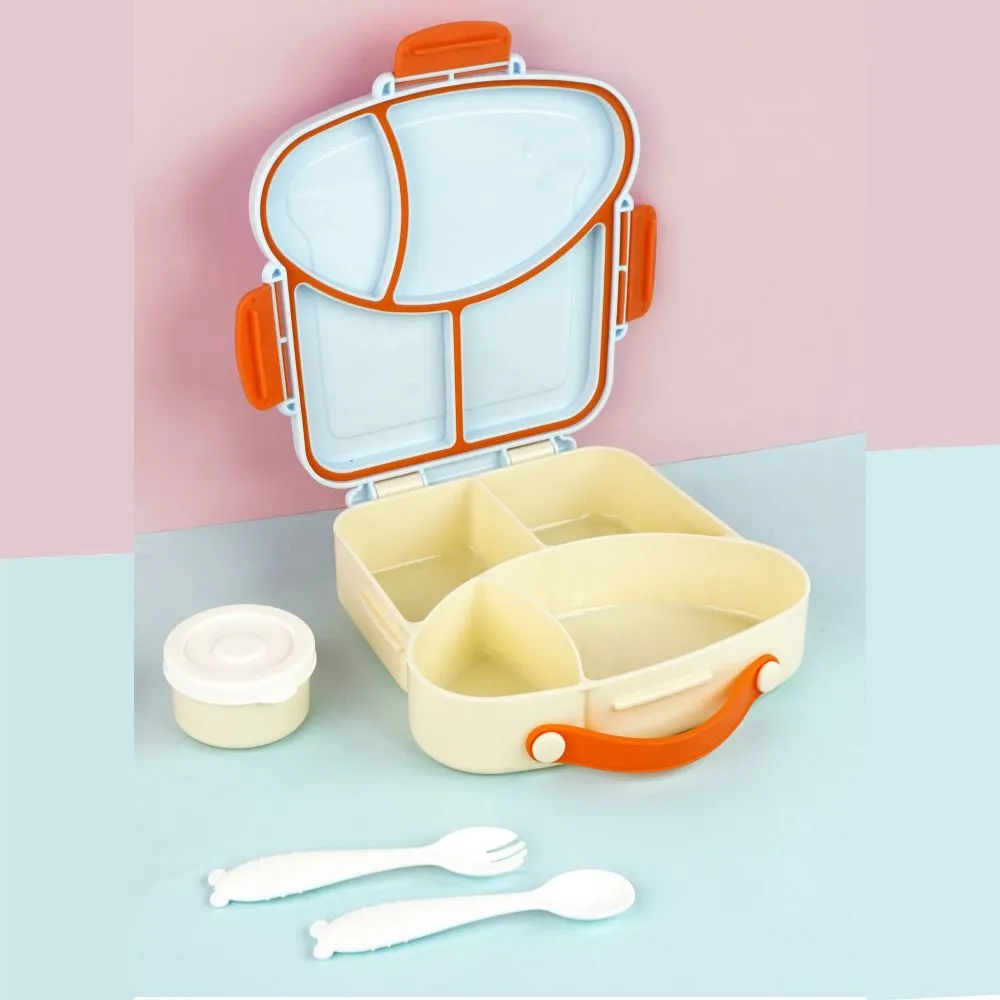 Blue Bread slice Fun themed Kids Lunch Box/ Tiffin