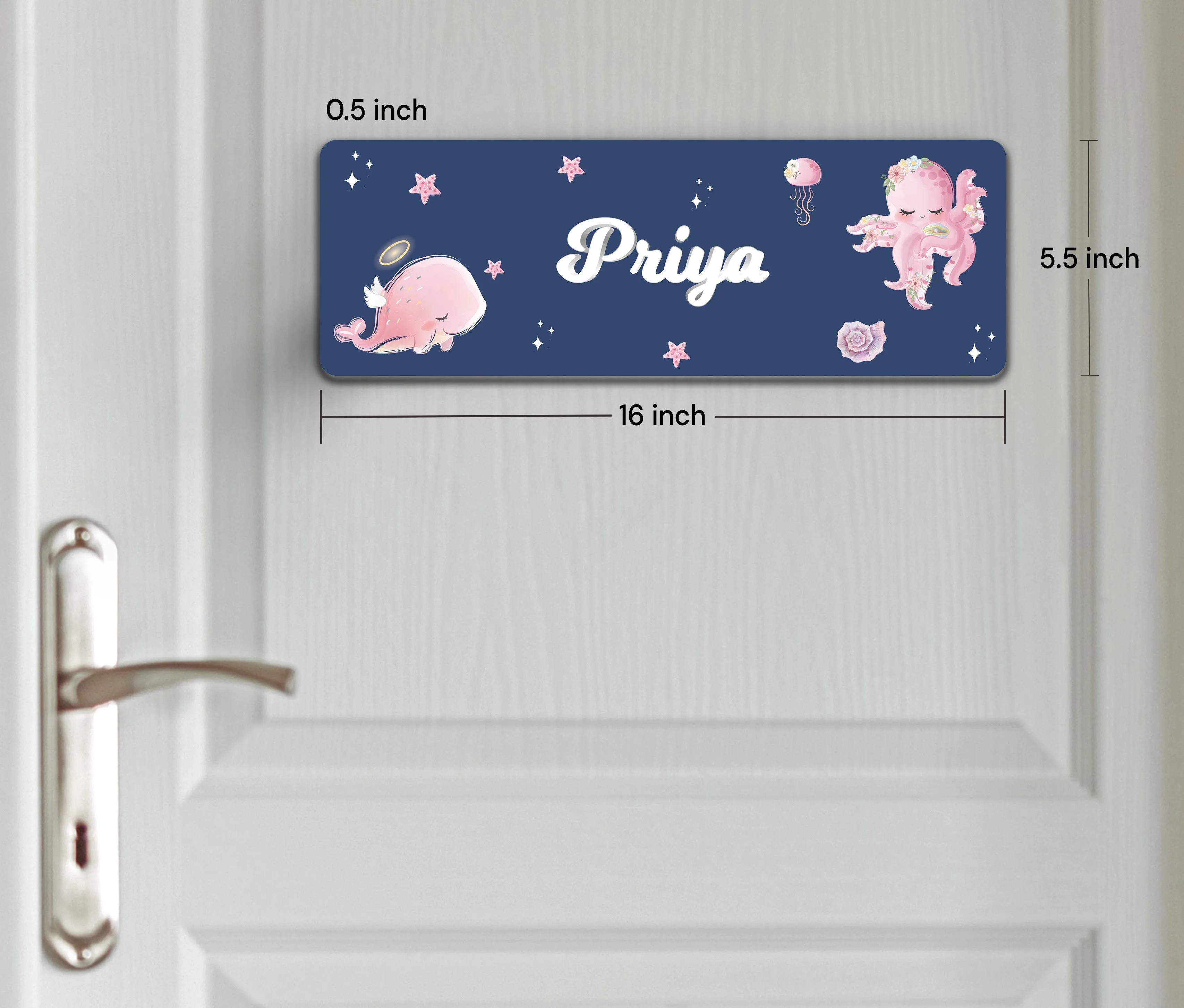 Blushing Underseas Name Plate (Petite) (kids)