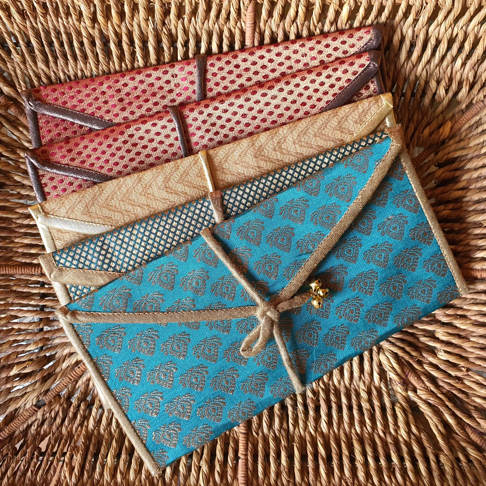 Brocade Gift Envelopes, Set of 5 Assorted