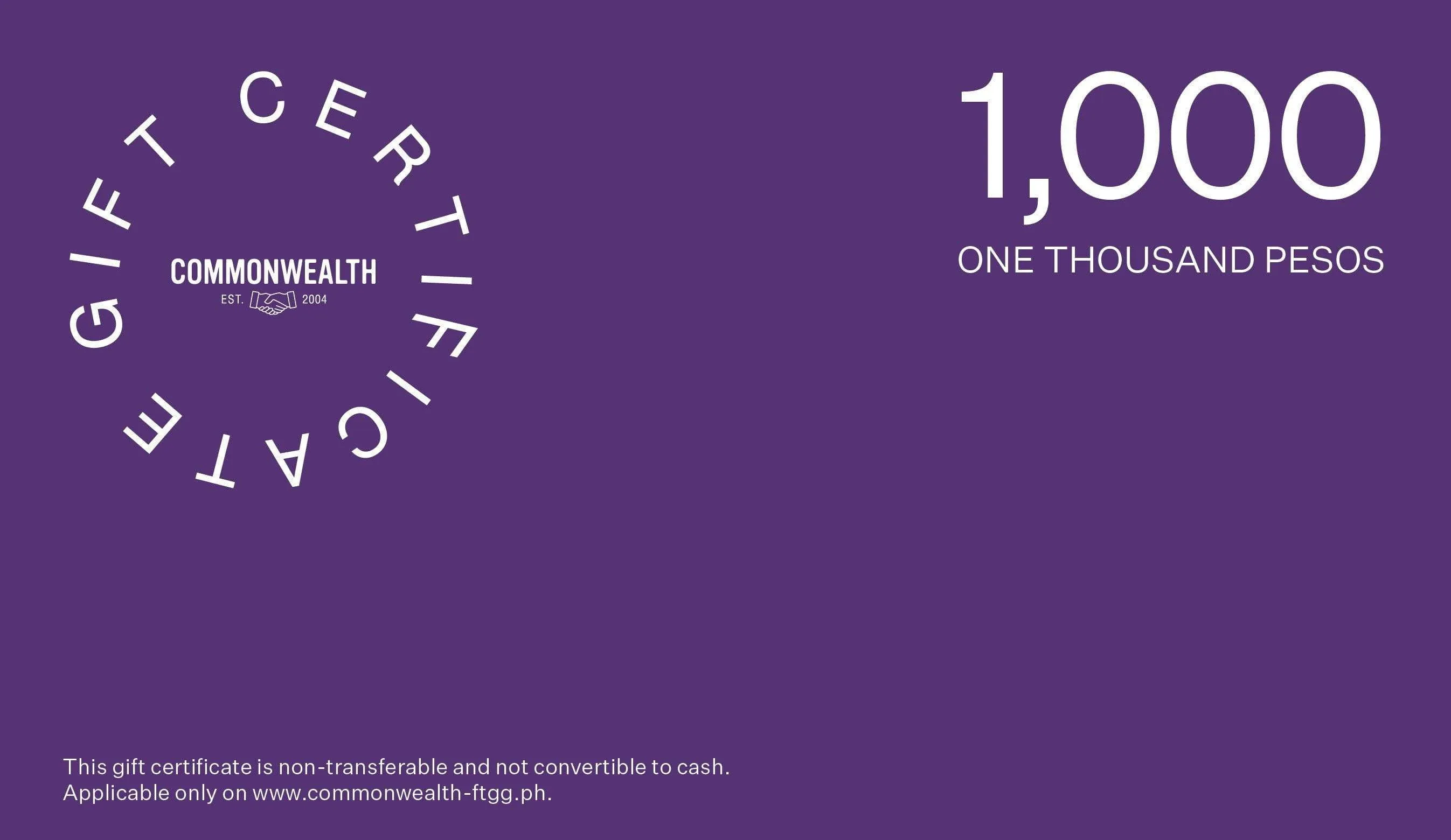 Commonwealth E-Gift Voucher