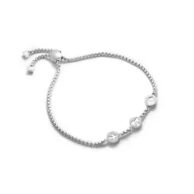 Custom Stamped Disc Bracelet (Silver)