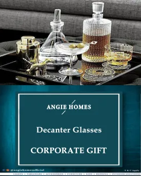 Decanter Set & Glasses for Wedding, House Warming & Corporate Gift