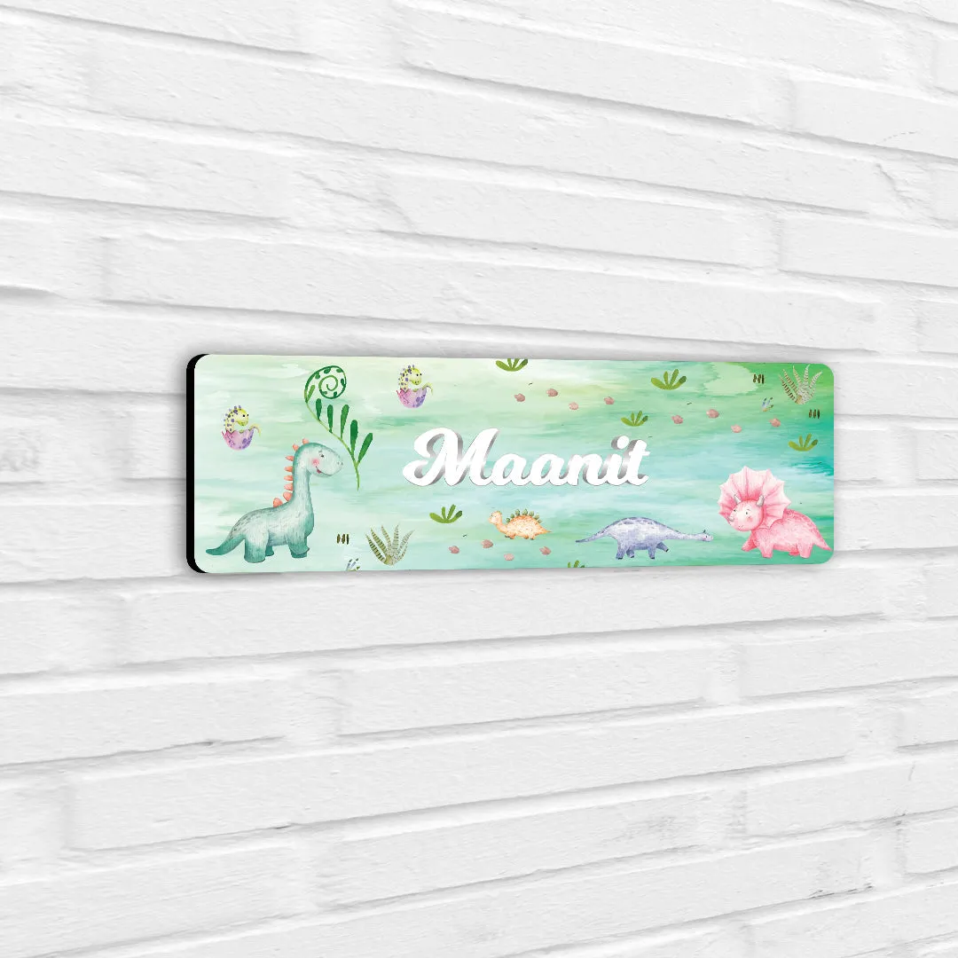 Dinoland Name Plate (Petite) (kids)