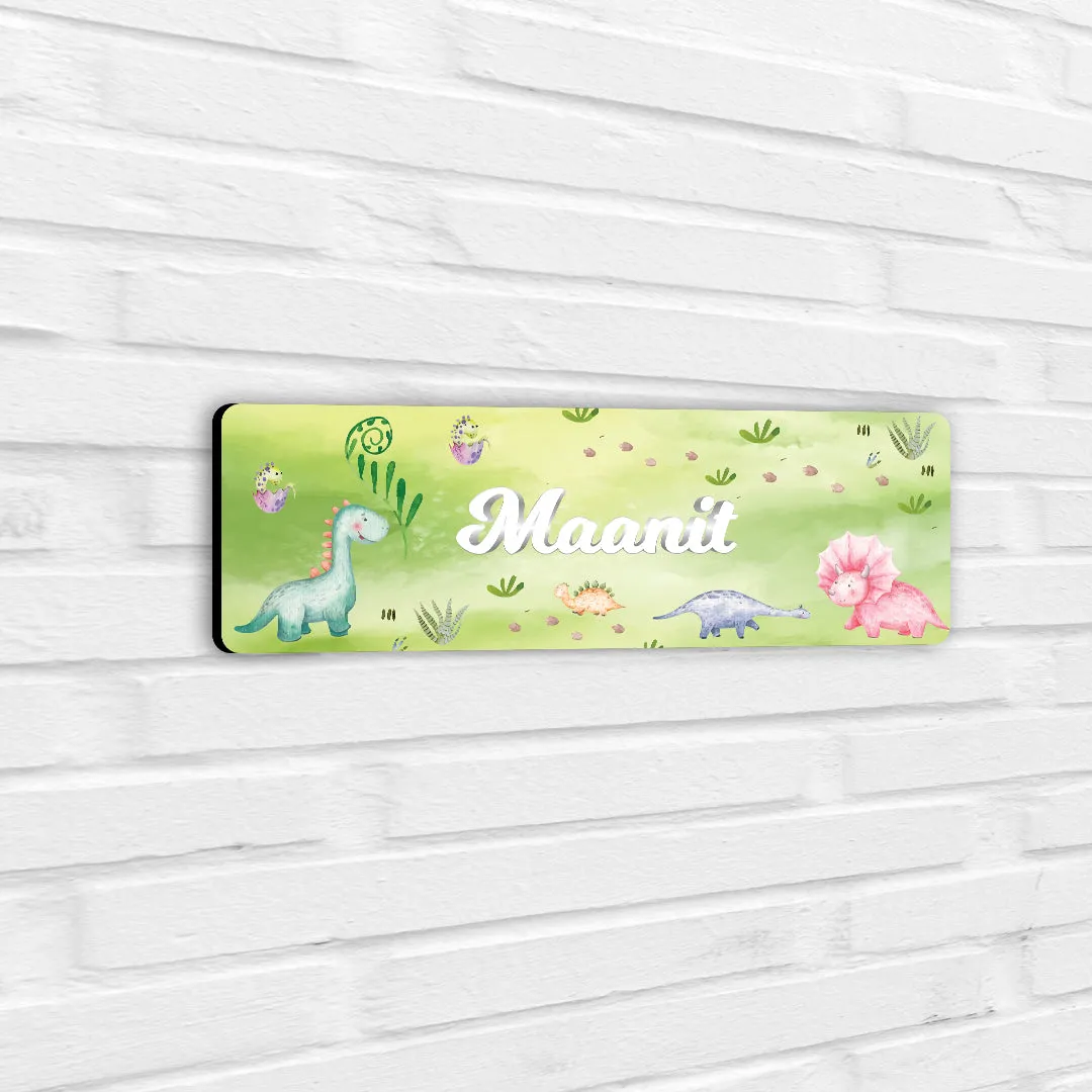 Dinoland Name Plate (Petite) (kids)
