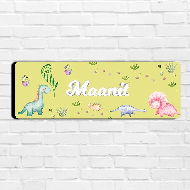 Dinoland Name Plate (Petite) (kids)