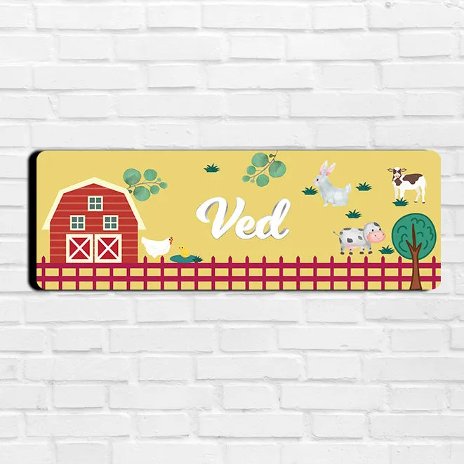 Farm Friends Name Plate (Petite) (kids)