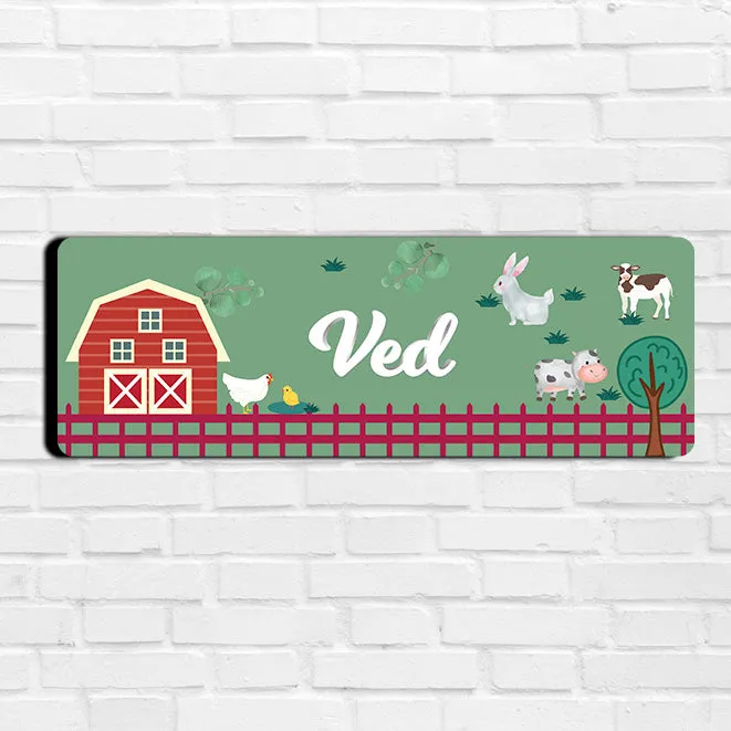 Farm Friends Name Plate (Petite) (kids)