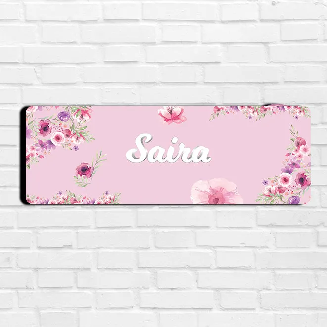 Floral Fiesta Name Plate (Petite) (kids)