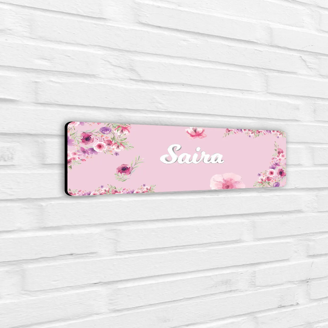 Floral Fiesta Name Plate (Petite) (kids)