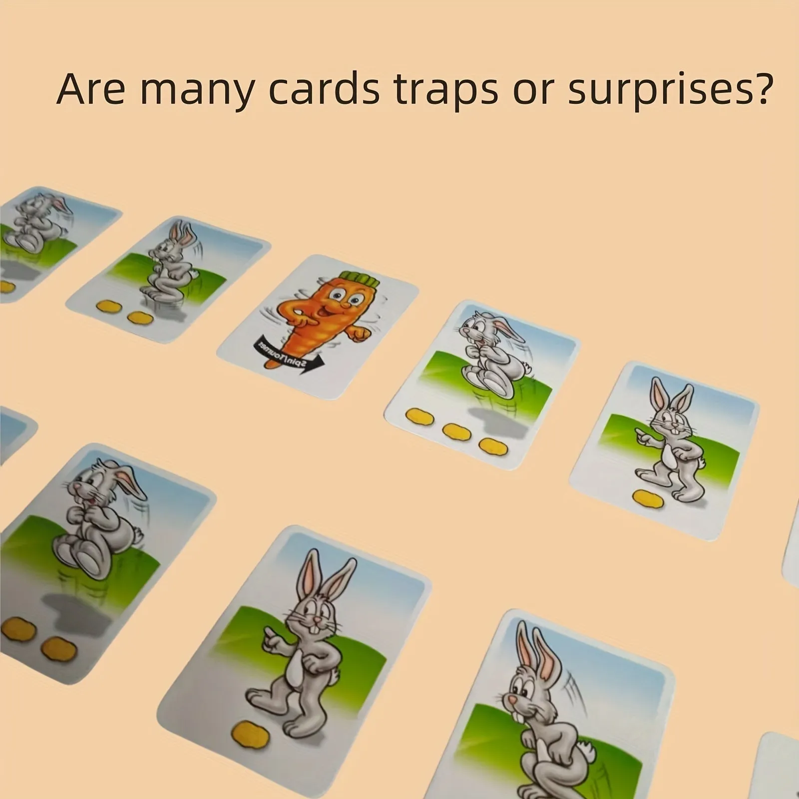 Interactive Rabbit Trap Card Game  Fun Parentchild Board Game