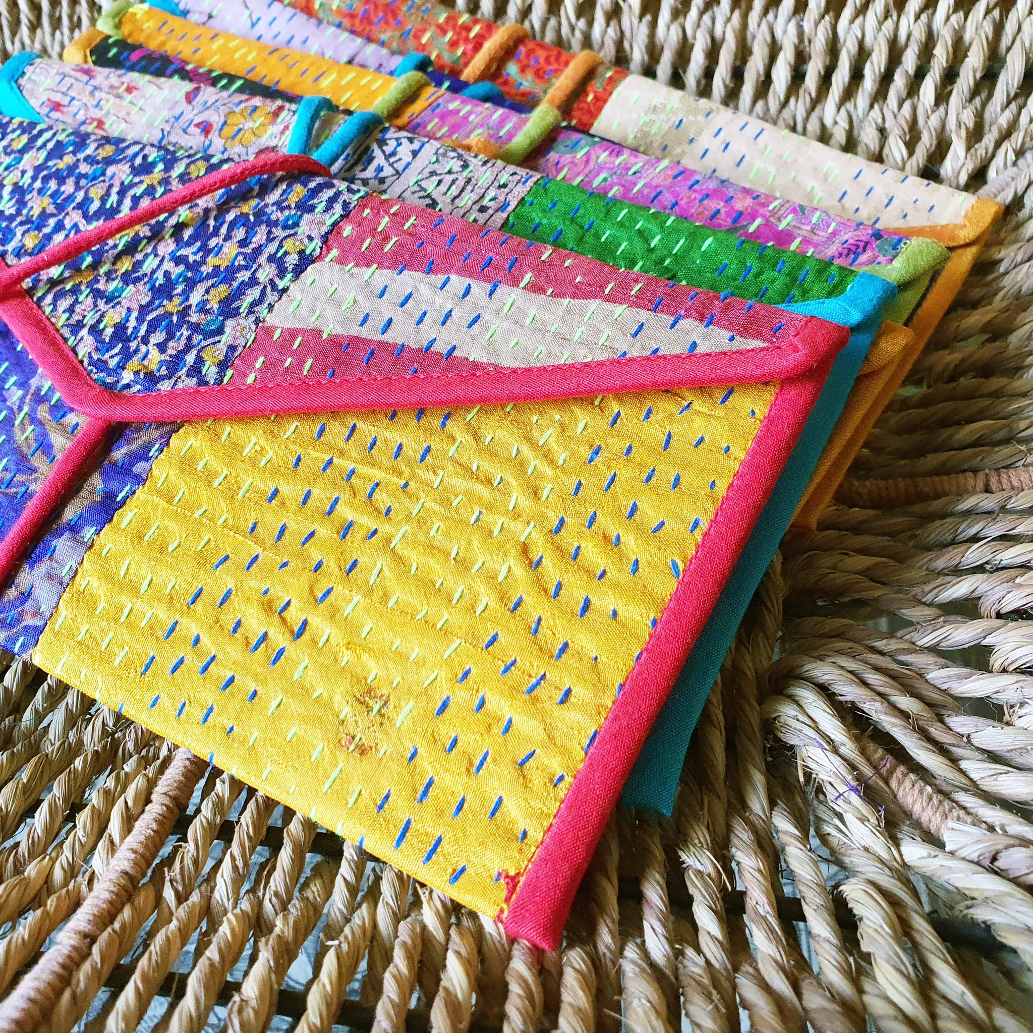 Kantha Gift Envelopes, Set of 6 Assorted