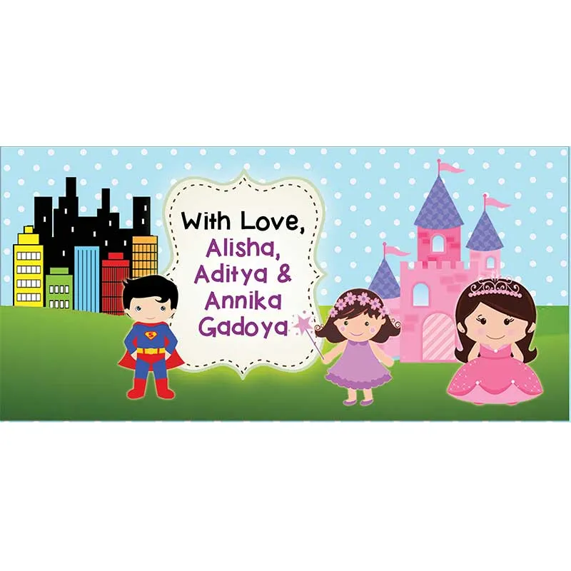 Personalised Envelopes - Prince & Princess, Set of 25