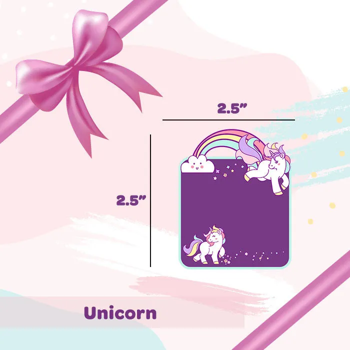 Personalised Gift Sticker - Purple Unicorn - Set of 60