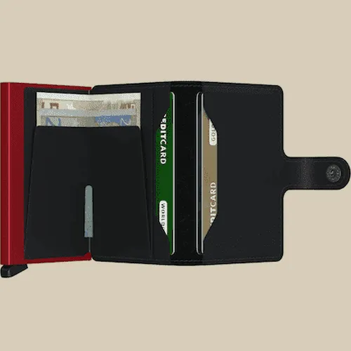 Secrid Miniwallet Matt Black & Red